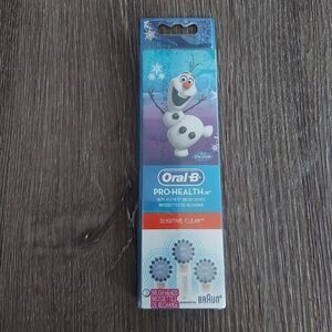 3 Oral-B Pro Health Sensitive Replacement Toothbrush Heads for Kids Olaf Frozen